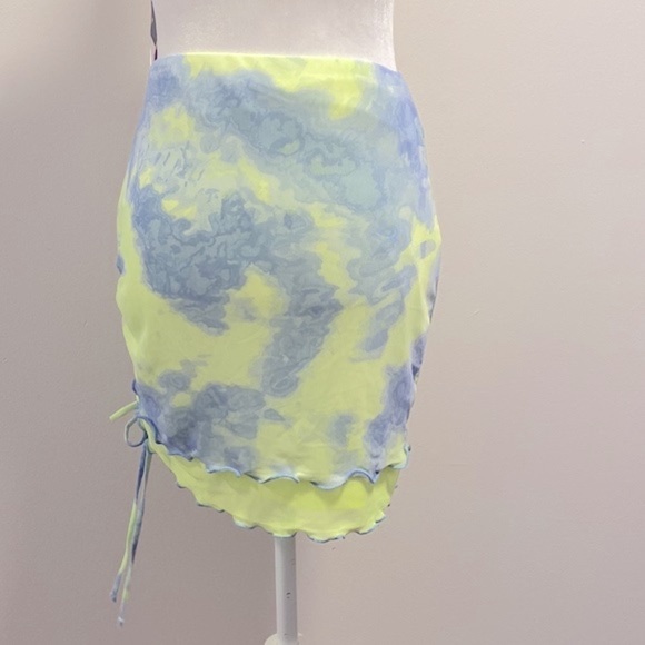 NWT wild fable tie dye micro mesh mini skirt - Picture 3 of 5